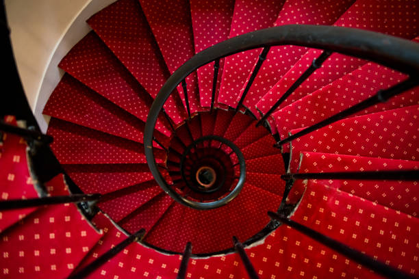 istock Upside view of a spiral staircase 1080802926