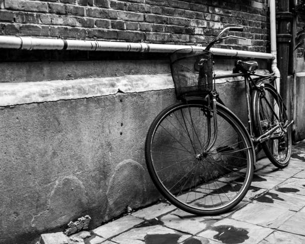 istock A lonely bike waits in B&W 1080803472