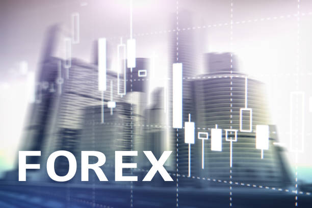 istock Forex trading, financial candle chart and graphs on blurred business center background. 1080808830