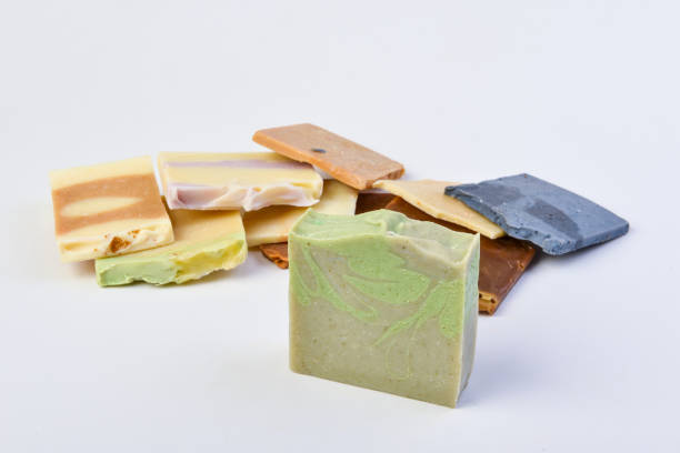 istock Hand made soaps. Organic soaps. Green clay soaps. 1080820084
