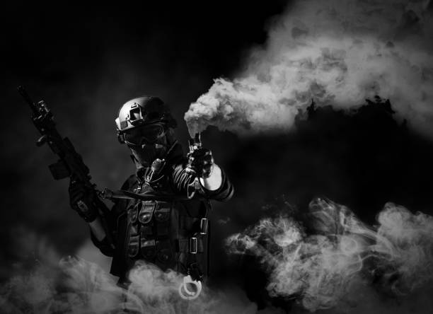 istock special forces soldier police, swat team member using smoke bomb 1080832348