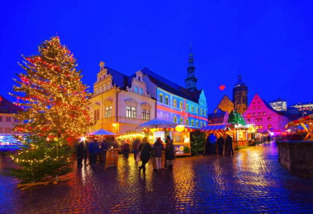 istock Pirna christmas market at night 1080840442