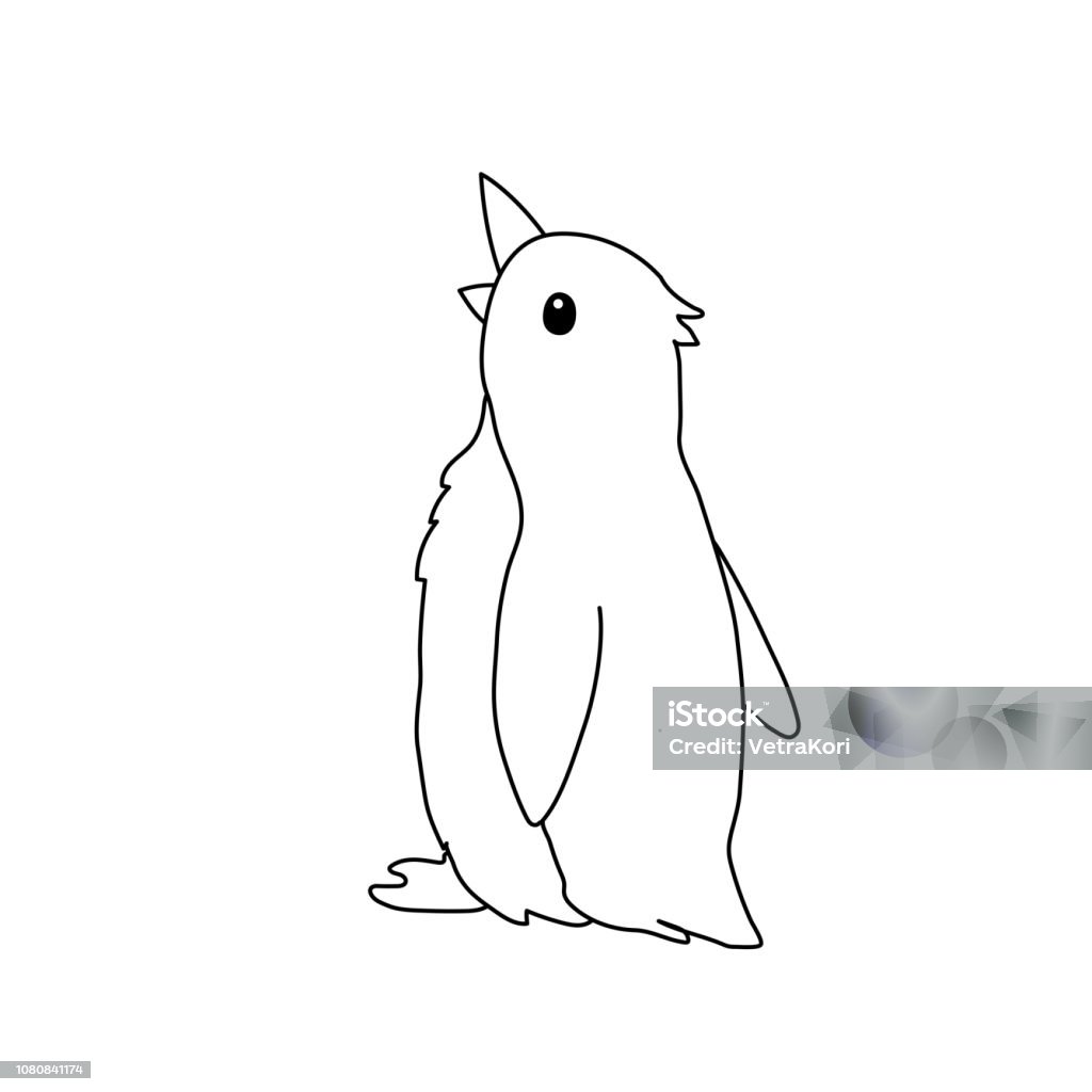 vector cartoon animal clip art vector cartoon animal clipart cute penguin bird Doodle stock vector