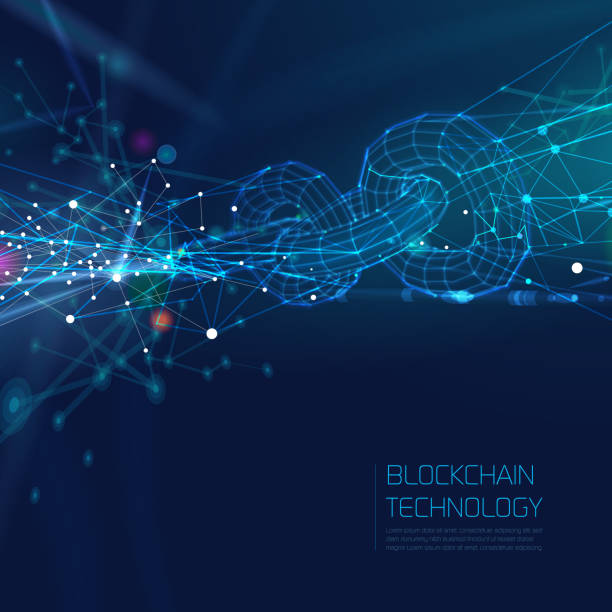 Abstract Blockchain Network Background Abstract vector illustration of network. File organized with layers. Global color used. blockchain stock illustrations