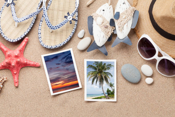 istock Travel vacation accessories and photos 1080858412