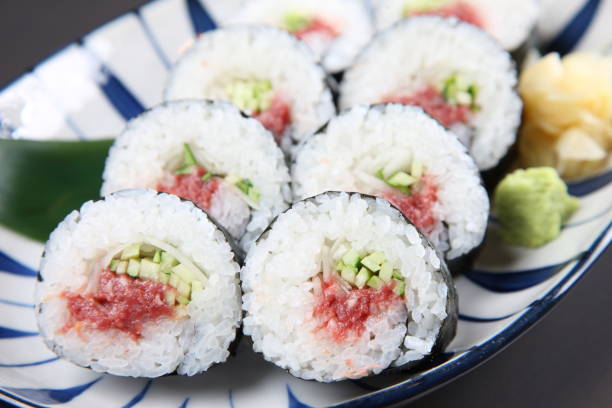 istock pickled plum with cucumber rolls 1080867052