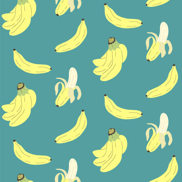 Cute Seamless Pattern With Banana Print For Textile Wrapping Paper  Wallpaper Vector Backdrop Stock Illustration - Download Image Now - iStock