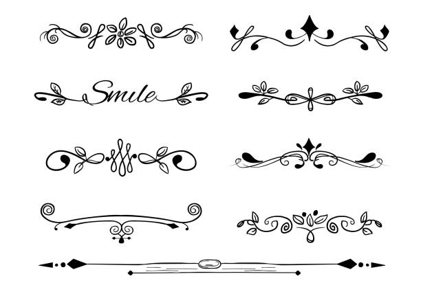 ilustrações, clipart, desenhos animados e ícones de decorativa mão elegante e clássica de fronteiras - quadros de design preto - desenhado - vector das fronteiras - arte comestível - victorian style frame ornate black border