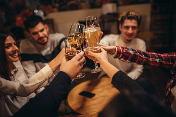istock Friends drinking beer in pub 1080888372