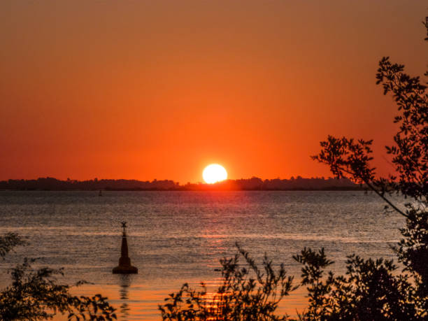 Guaíba Sunset Sunset from the Guaíba River in Porto Alegre/RS. A gaucho pride. porto alegre stock pictures, royalty-free photos & images