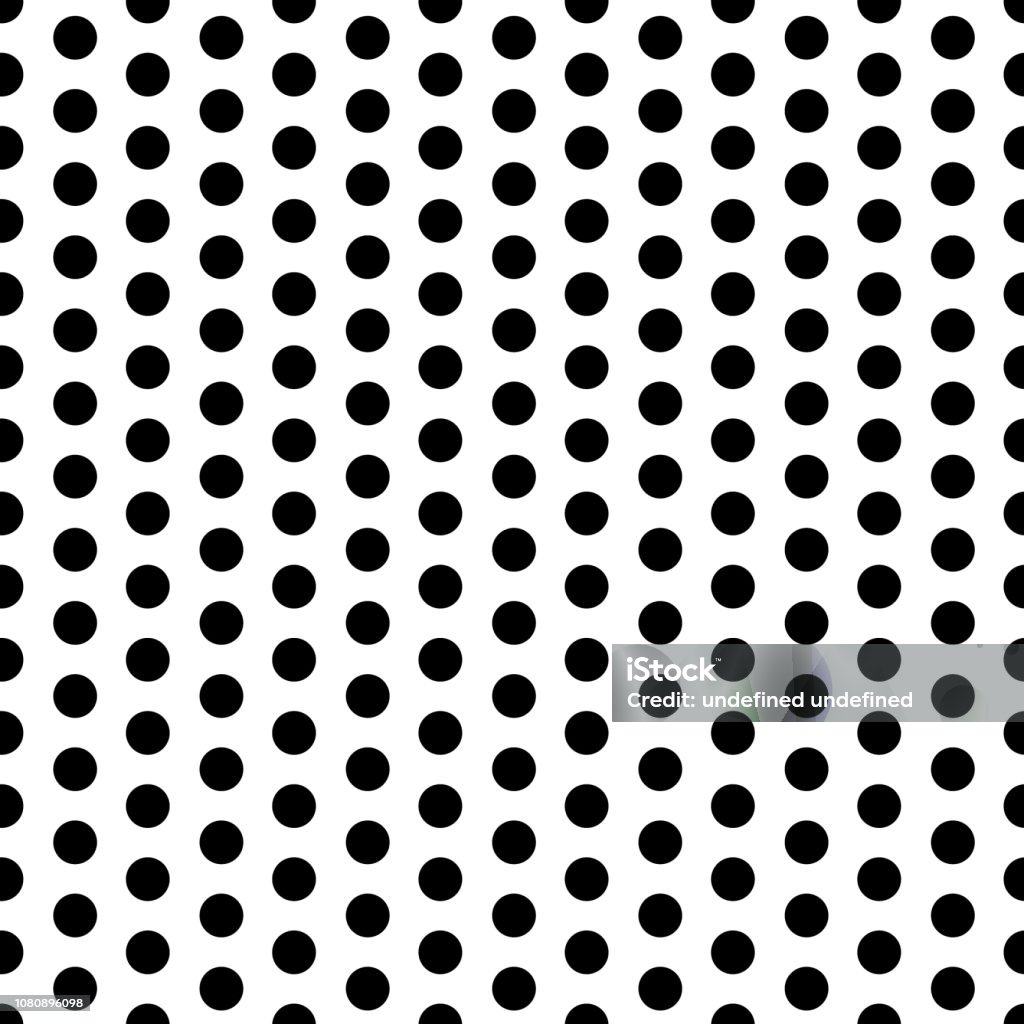 Seamless Polka Dot Pattern Black And White Design For Wallpaper Fabric  Textile Wrapping Simple Background Stock Illustration - Download Image Now  - iStock