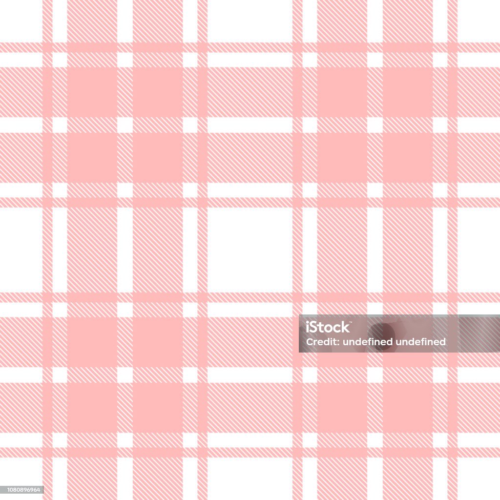 Seamless Plaid Tartan Check Pattern Pink And White Design For Wallpaper ...