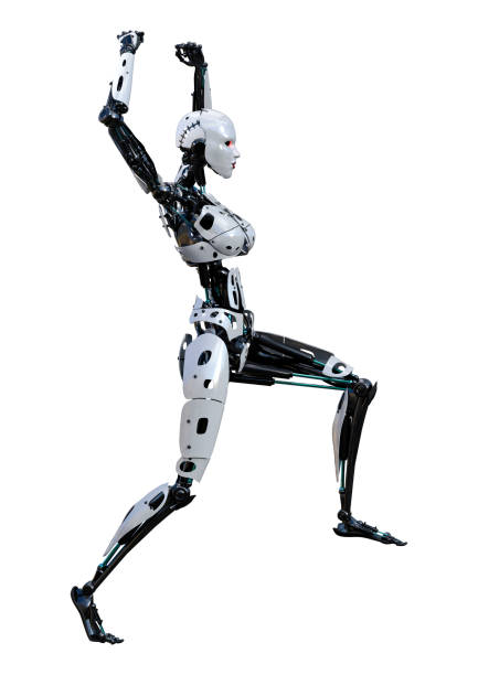 istock 3D illustration female robot on white 1080906730