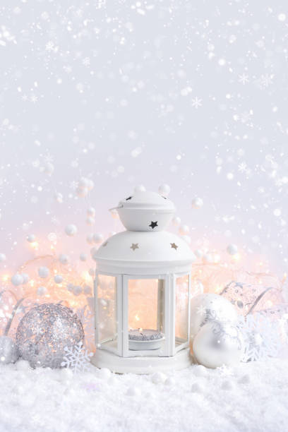 istock Christmas composition with lantern. Festive Christmas background. 1080916414