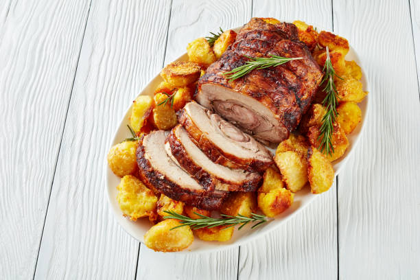 istock sliced roast pork roulade, top view 1080940498