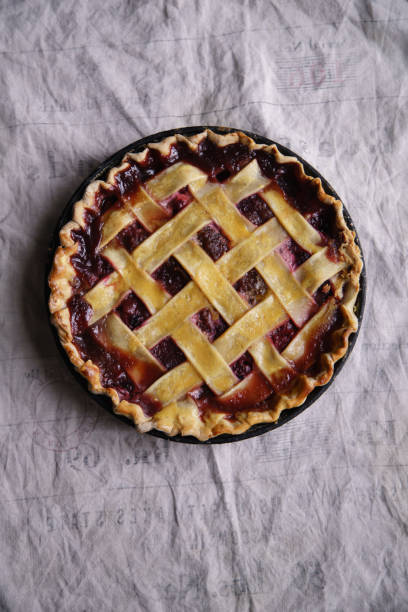 istock Berry pie with a lattice decoration 1080950522
