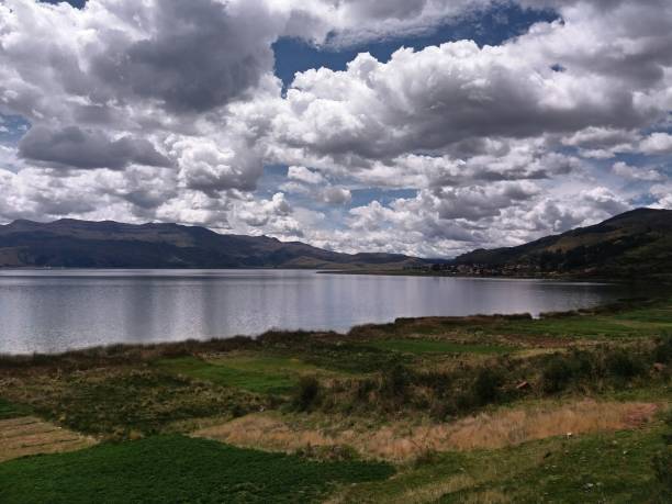 istock lagoon with shrubs and nearby grass 1080952972