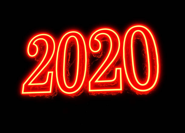 istock Neon New Year Sign - 2020 1080958452