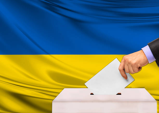 istock ukraine flag and vote 1080958832