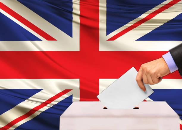 istock england flag and vote 1080959236