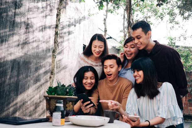 istock Group of Young Asian People with Smartphone 1080960242