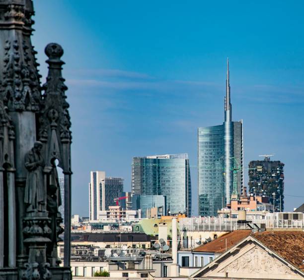 istock Milan, panoramic view from the Duomo, Italy 1080968508