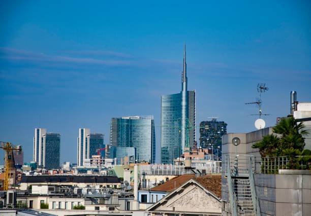 istock Milan, panoramic view from the Duomo, Italy 1080969084