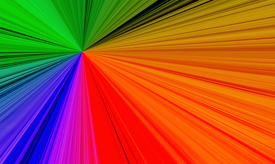 Abstract Radiating Light Streaks - Circular Explosion Rainbow Spectrum