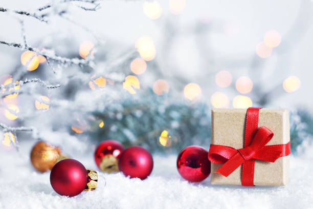 istock Christmas present with red ribbon 1080989234