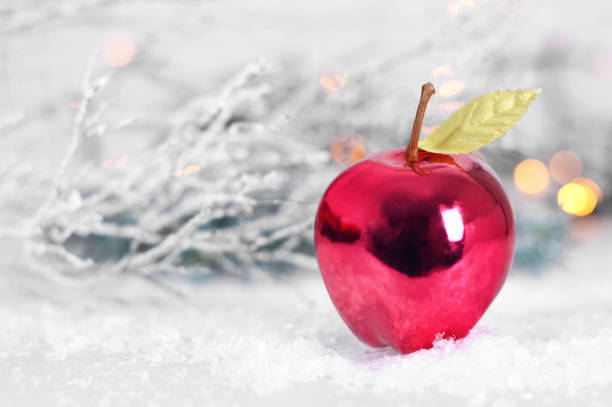 istock Christmas apple ornament. Christmas card 1080998816