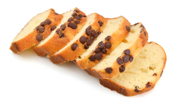 istock Top View of a Chocolate Chip Muffin Isolated on a White Background 1081007178