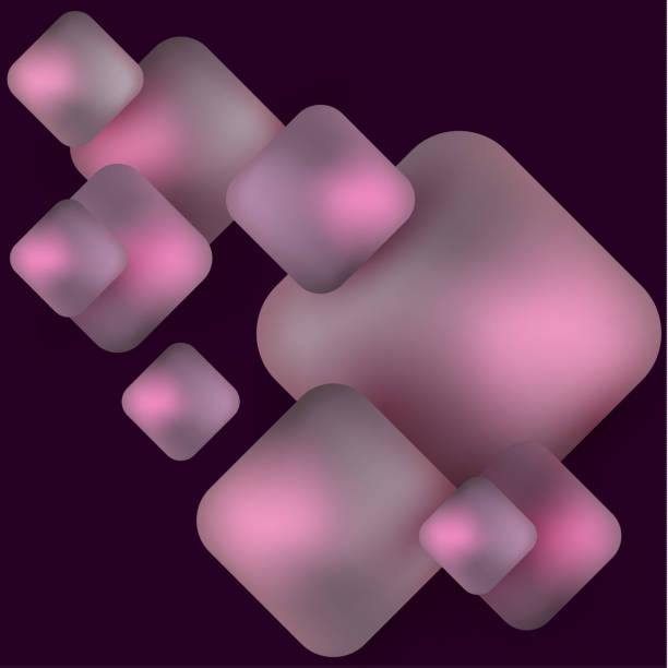 istock Geometric shapes rhombus on a dark background. Volume, bright colors, mesh. Abstract background for your design. Modern vector illustration. 1081032222