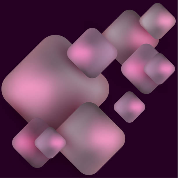 istock Geometric shapes rhombus on a dark background. Volume, bright colors, mesh. Abstract background for your design. Modern vector illustration. 1081032264