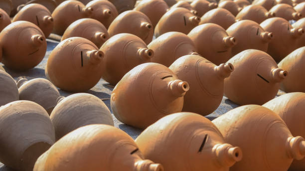 Light Brown Ethnic Style Clay Piggy Bank