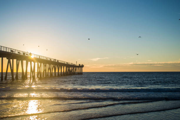 istock Hermosa Beach and pier at Sunset in winter 1081049094