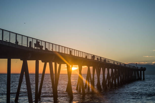 istock Hermosa Beach and pier at Sunset in winter 1081049408
