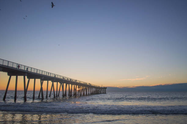 istock Hermosa Beach and pier at Sunset in winter 1081049434