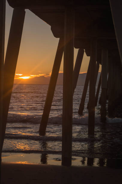 istock Hermosa Beach and pier at Sunset in winter 1081049440