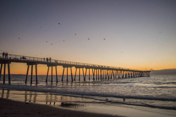istock Hermosa Beach and pier at Sunset in winter 1081049682