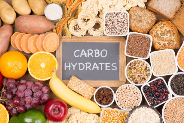 istock Food rich in carbohydrates, top view 1081051950