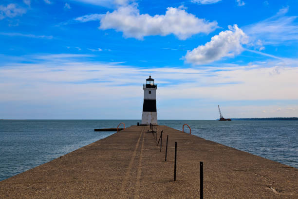 istock Erie Harbor North Pier Light on Lake Erie 1081056512