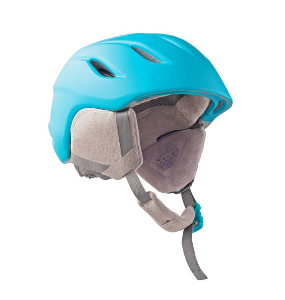 istock Blue ski or snowboard helmet 1081057656