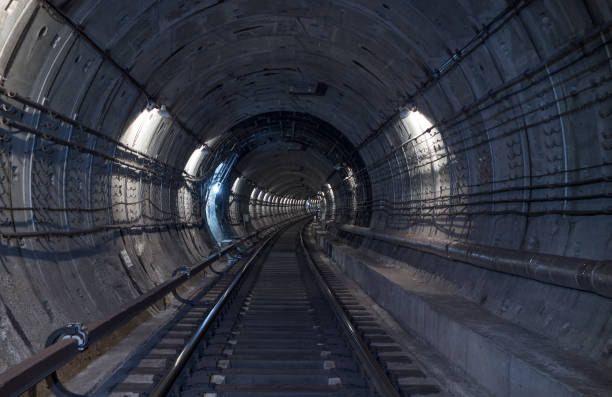 istock Underground tunnel. Industrial 1081063858