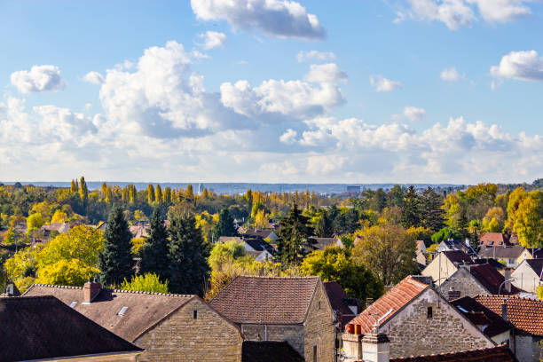 City view of Auvers-sur-Oise village City view of Auvers-sur-Oise village, France auvers sur oise photos stock pictures, royalty-free photos & images