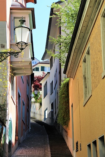 swiss - zurich - alley in the city center