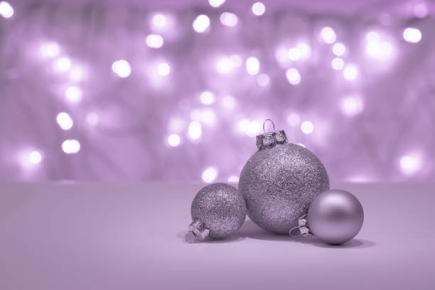istock Christmas balls with defocused christmas lights 1081082824