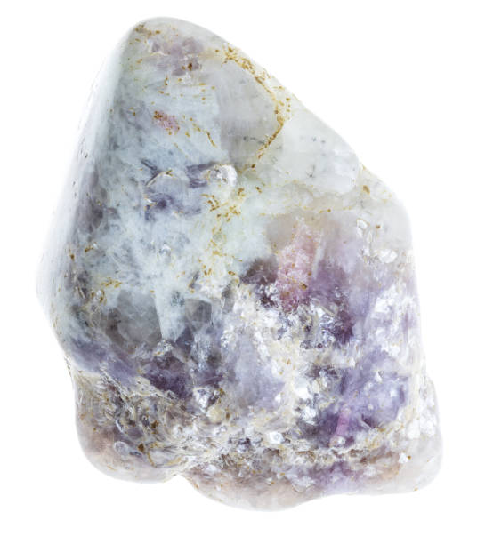 トルマリン結晶と石英のリシア雲母雲母 - mica schist ストックフォトと画像