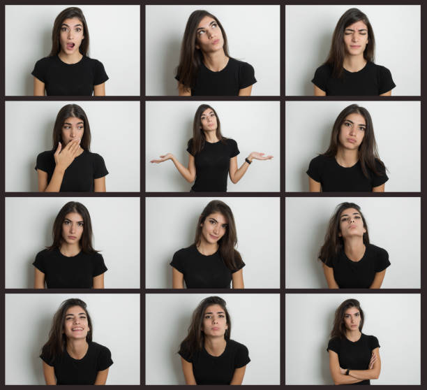 istock Woman making various facial expressions 1081091390