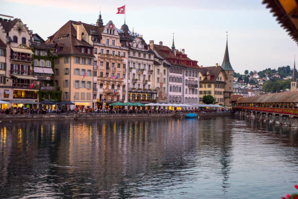 istock Chapel Bridge on River Reuss, Lucerne, Switzerland 1081093018