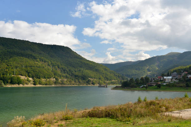 istock Summer landscape with a lake 1081093592